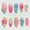30pcs/Pack Summer Beach Shell Nail Art Tips 3D Starfish Flower Butterfly, Heart & Almond Shaped Nail Decorations,Suitable For Daily Nail Supplies