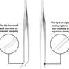 38cm Stainless Steel Aquarium Tweezers-Multipurpose Straight&Curved Forceps for Aquascape, Planting-Essential Fish Tank Tools