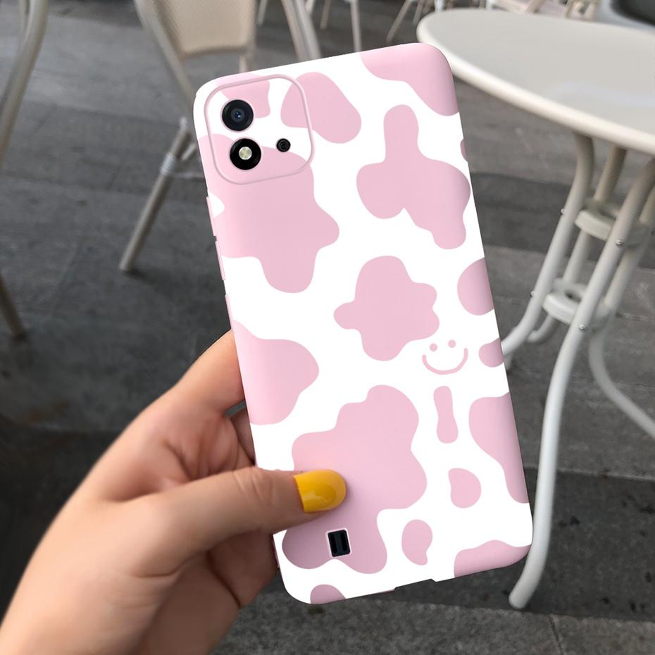Lovely Pattern Phone Case For Realme C11 2021 C 11 2020 RMX2185 Macaroon Silicone Soft Cases Cover For Realme C11 (2021) RMX3231