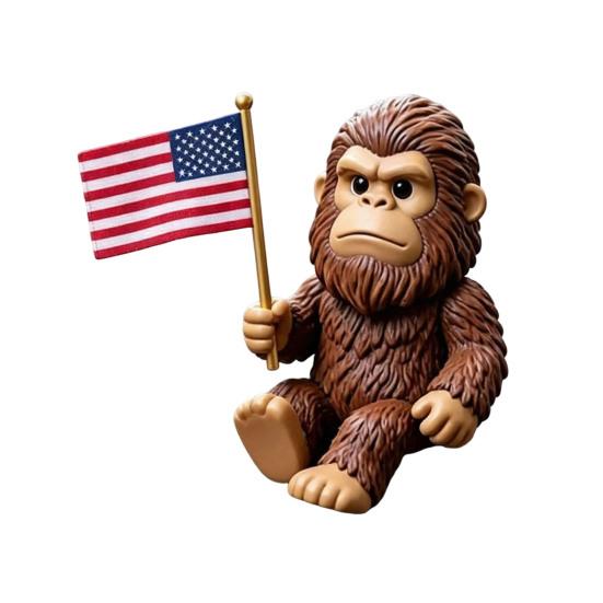 Car Ornaments Cute Interior Resin The American Decoration Holding Flag Ornaments