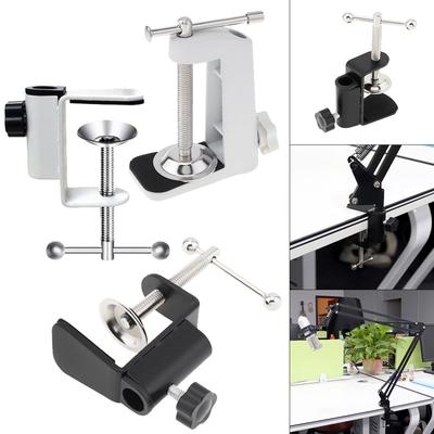 Universal Desk C Clamp Adapter Fixed Connector for Microphone Lamp Webcam Camera Support Stand Accessories