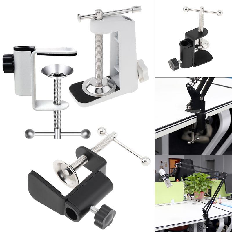Universal Desk C Clamp Adapter Fixed Connector for Microphone Lamp Webcam Camera Support Stand Accessories