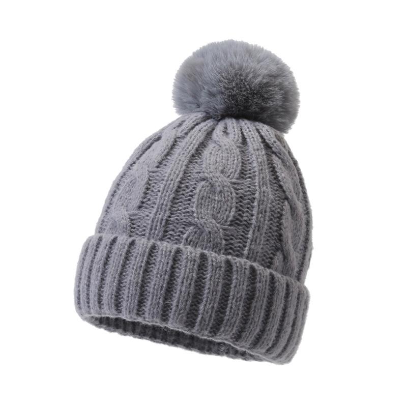 

Женская зимняя вязаная шапка-пуловер с флисовой подкладкой, толстая и теплая, для велоспорта, 2024 One Size серый