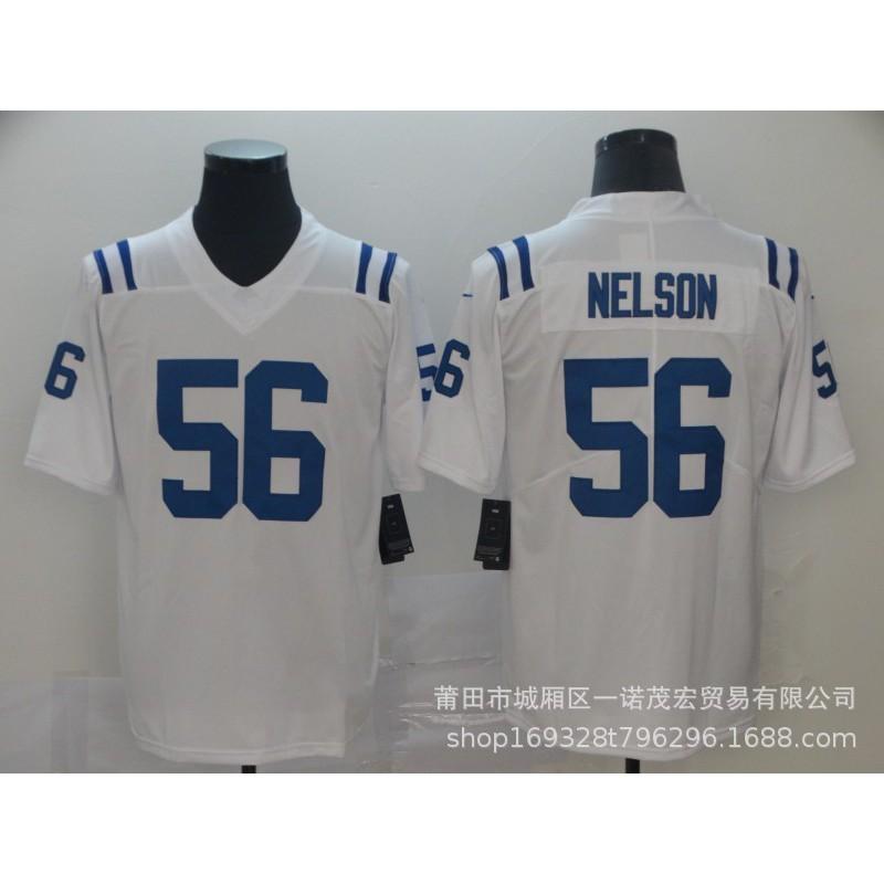 Indianapolis Colts Football Jersey 2 53 LEONARD 18 MANNING Mens Embroidered Rugby Shirt