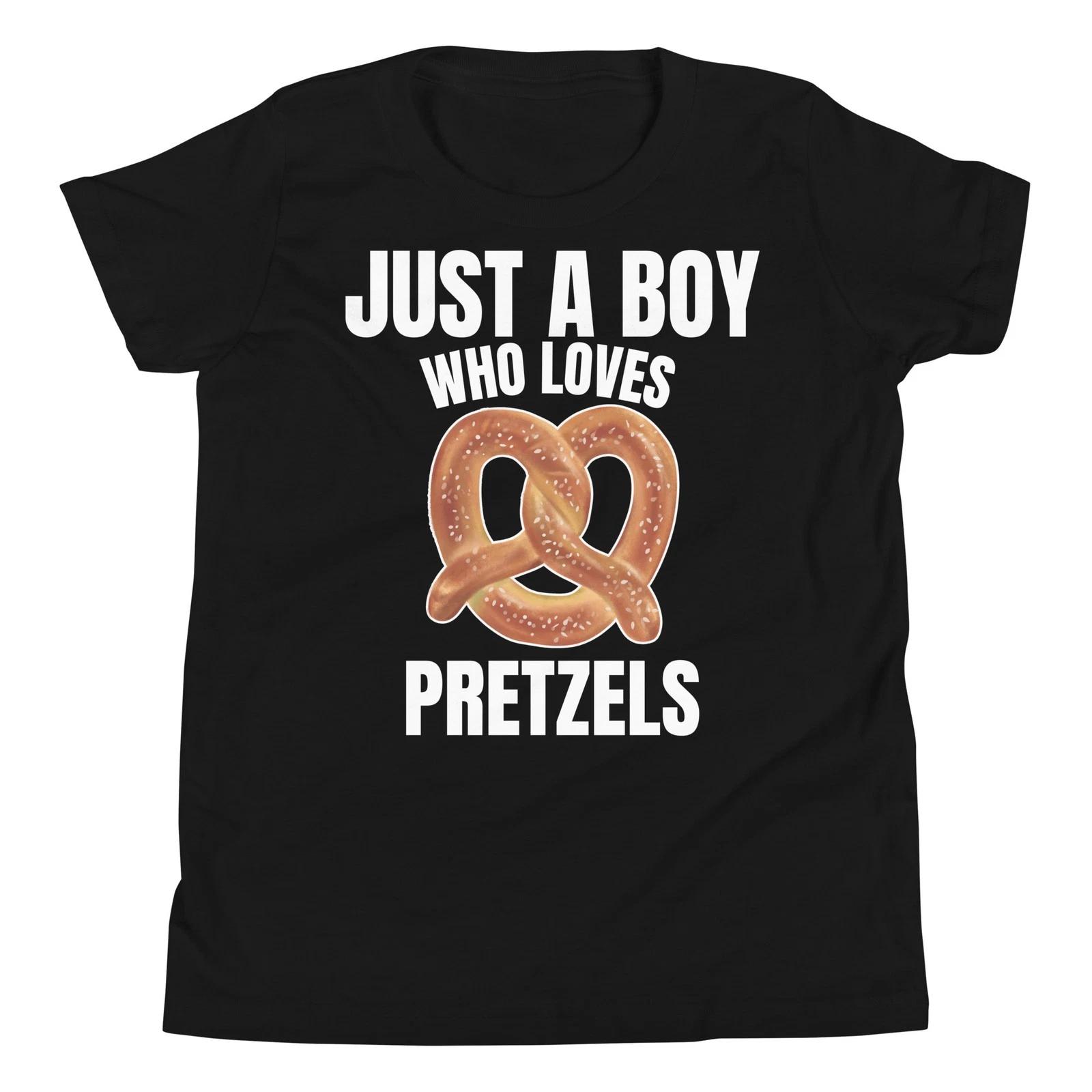 Just a Boy who Loves Pretzels Pretzel Snack Food Lover Youth T-Shirt 100