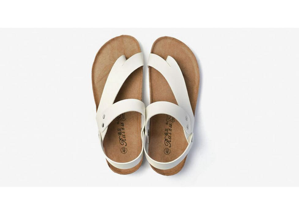 Papuci de vară cu plută în stil coreean și sandale de piele pentru bărbați și femei