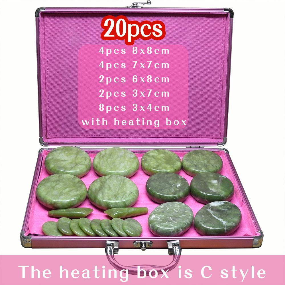 Tontin Hot Stone Massage-Set, Heizbox, lindert Stress, Rückenschmerzen, Gesundheitsfürsorge, Akupressur, Lava-Basaltsteine ​​für das Gesundheitswesen