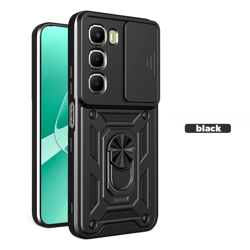 Slide Lens Protect Armor Phone Case For infinix Hot 60 Pro 4G Hot60 Pro+ Plus 60Pro 60i Cover Ring Magnetic Stand Holder Fundas