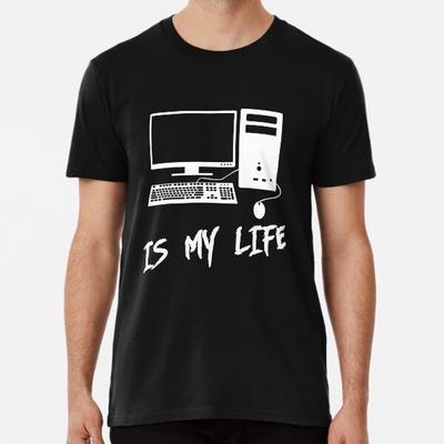 Computer ist mein Leben T-Shirt S-5XL Bestes T-Shirt