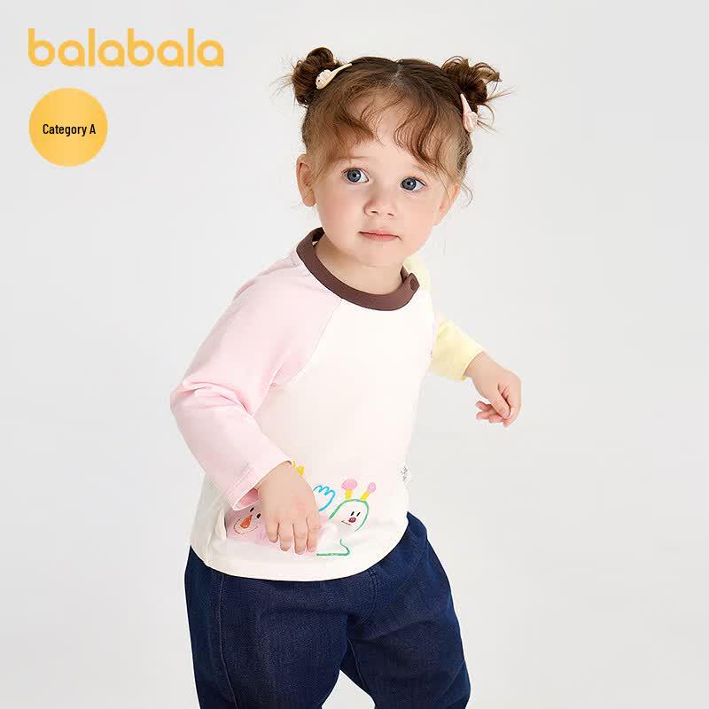 Balabala Kids' Pure Cotton Long-Sleeve T-Shirt