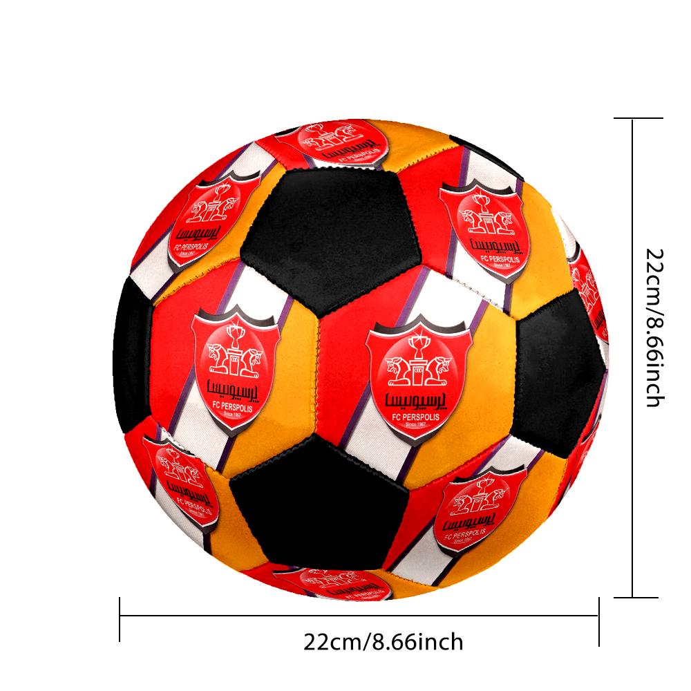 SIZE 5 Persepolis FC Soccer Ball Colorful All Ages Machine Stitched PVC Competition Ready Durable High-Bounce