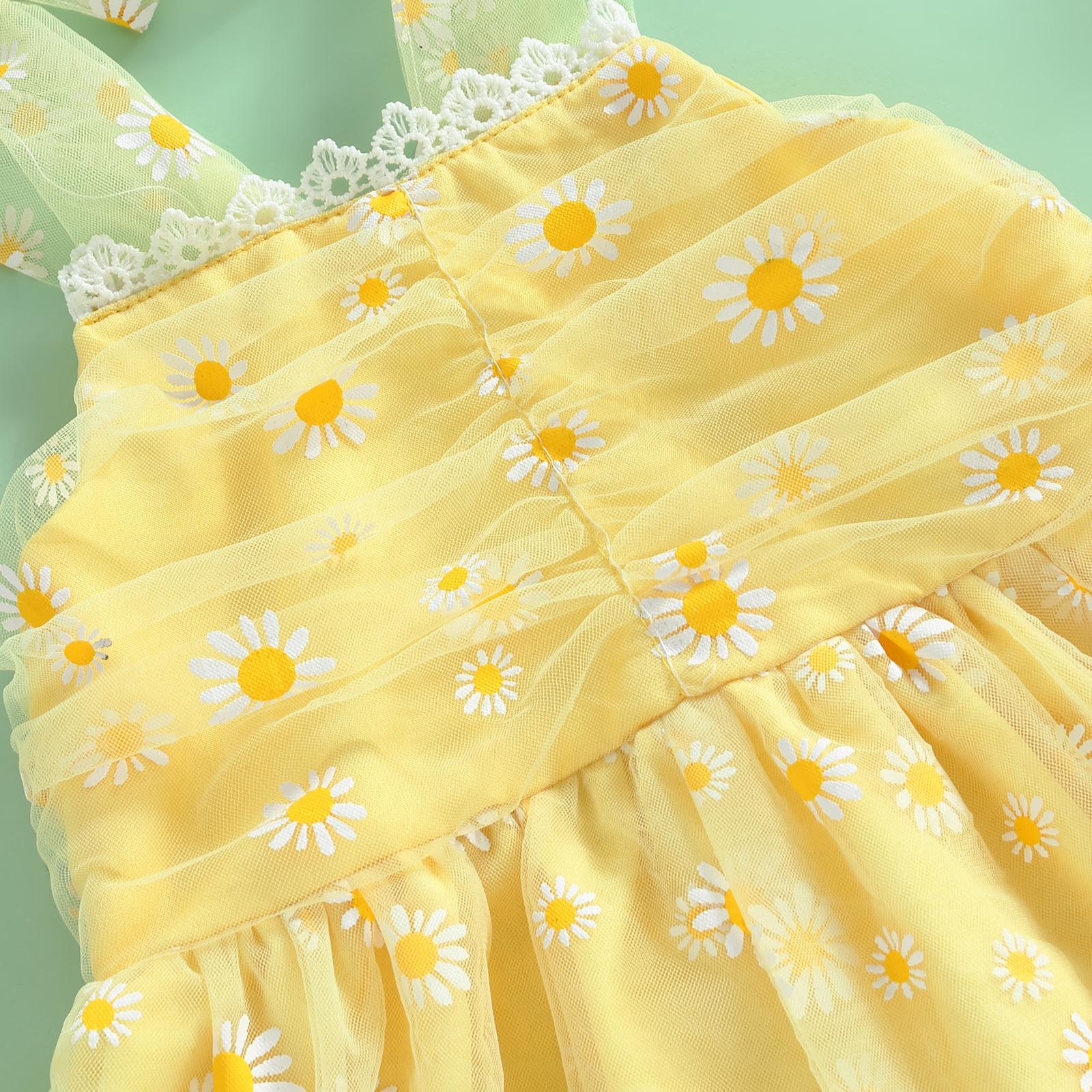 Robe Tutu Marguerite Pour Bébé Fille - Manches Longues Volantées - Tenue Automne