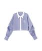 Jill by Jill Stuart Volume Sleeve Logo Embroidered Shirt [Parallel Import]