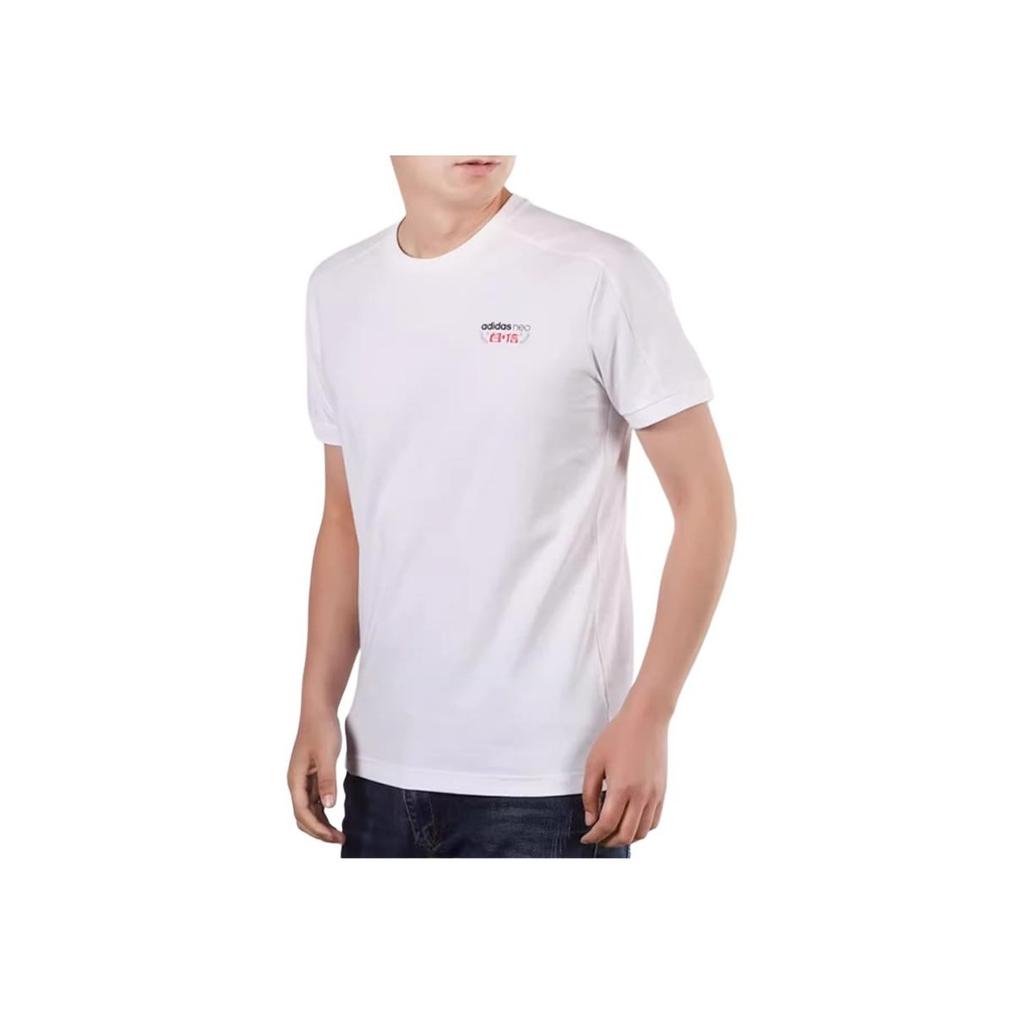 Adidas Neo Printed Short Sleeve Crew Neck T-Shirt Men Tops White GK1483