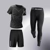 Men's Quick-Dry Sports Suit: High-Elastic Fitness Tights for Running, Training, Basketball, Cycling, Morning Jogging - Perfect for Spring & Autumn.
