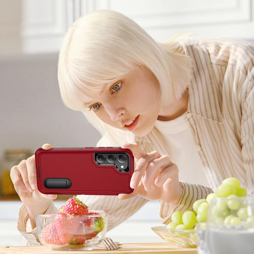 Anti-Staub Präzise Ausschnitt Kickstand Funda Hülle für Samsung Galaxy S23 Ultra 5g S22 Plus A53 A13 A14 Dual Layer Handytasche