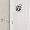 1pc Cartoon Men And Women WC Wall Sticker For Bathroom Decoration Vinyl Home Decals Waterproof Poster Door Stickers Toilet Sign