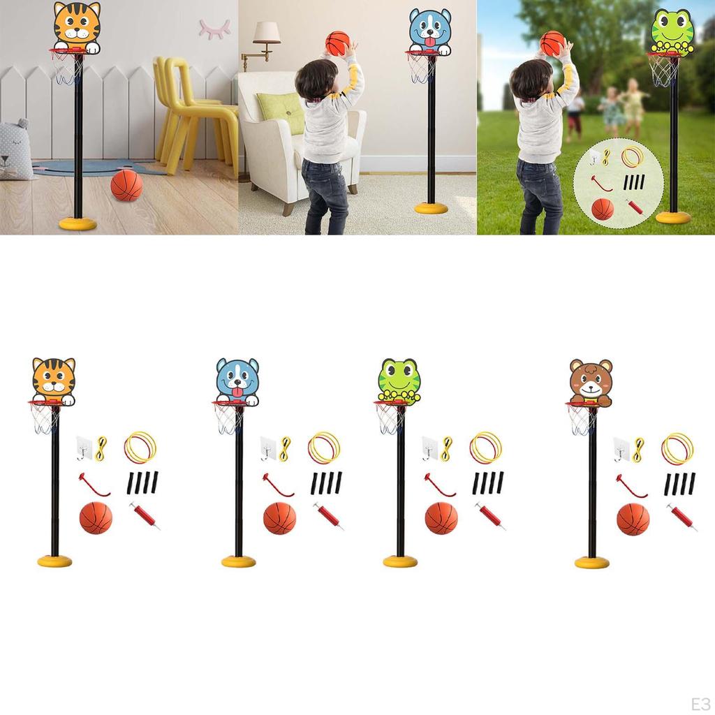 Backboard Basketball Goals Foldable Hoop Set Multifunction Adjustable Height Portable