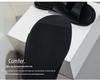 Plus Size Black Leather Flat Women's Sandals - Soft, Comfortable, Single Strap, Fashionable Hollow Outdoor Flip Flops