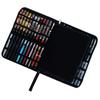 Large Capacity Fountain Pen 48 Black PU Leather Case, Pens,