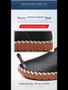 Large Size Men's Slip-On Leather Sneakers - Fashionable, Business Casual All-Match Shoes, Size 48.