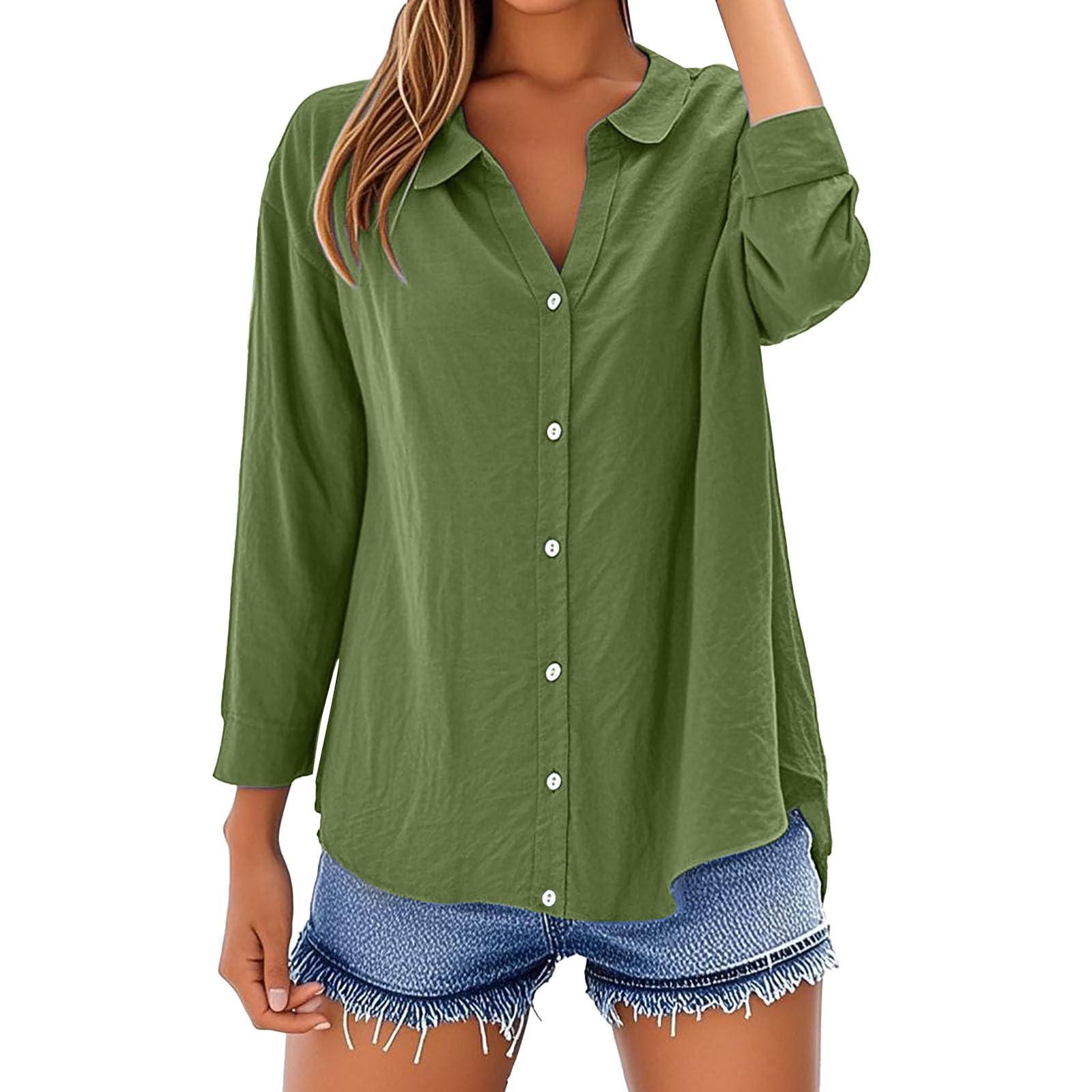

Women s Fashion Casual ,color Long,sleeved Top XL зелений