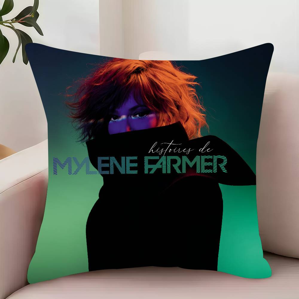 Sängerin M-Mylene Farmer Nevermore Kissenbezug Dekor Schutzbezüge Bequem Weich Für Sofa Wohnzimmer Heimbüro