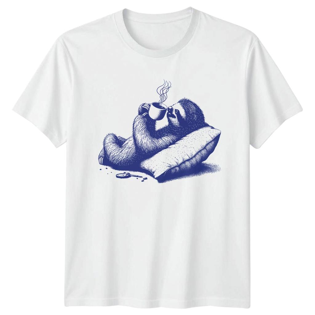 Just Five More Minutes Sloth Coffee TShirt Sleepy Animal Wildlife Birthday Gift