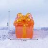 6 Stück Mikrolandschaft Weihnachten Leuchtende Geschenkbox Mini Harz Leuchtende Geschenkbox Figuren Niedliche DIY Bastelarbeiten Auto Kleine Ornamente