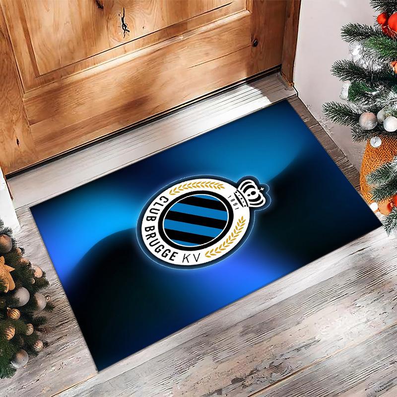 Club Brugge FC Soccer Football Pattern Soft Area Rug Non Slip Indoor Floor Carpet Sports Decor Mat for Bedroom