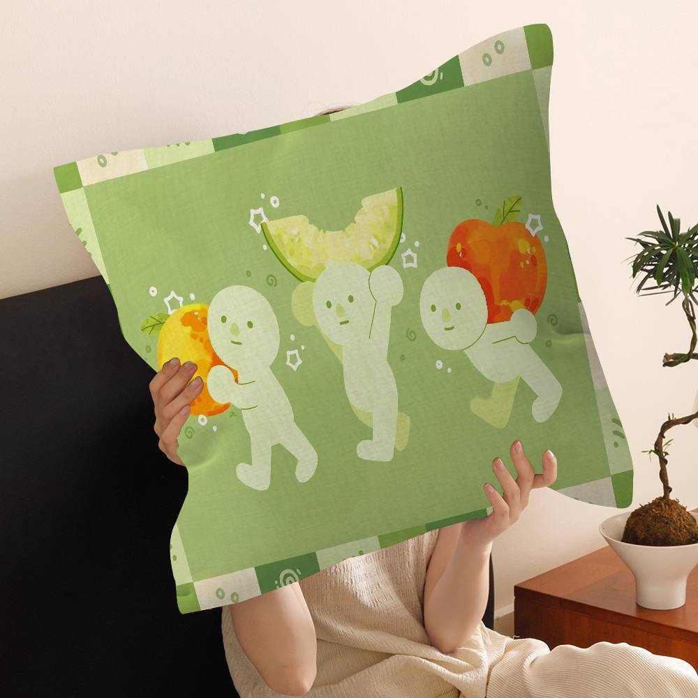 Cartoon Smiski Cushion Cover Pillowcase Upholstery Sofa Throw Pillow Home Decor Pillowcas