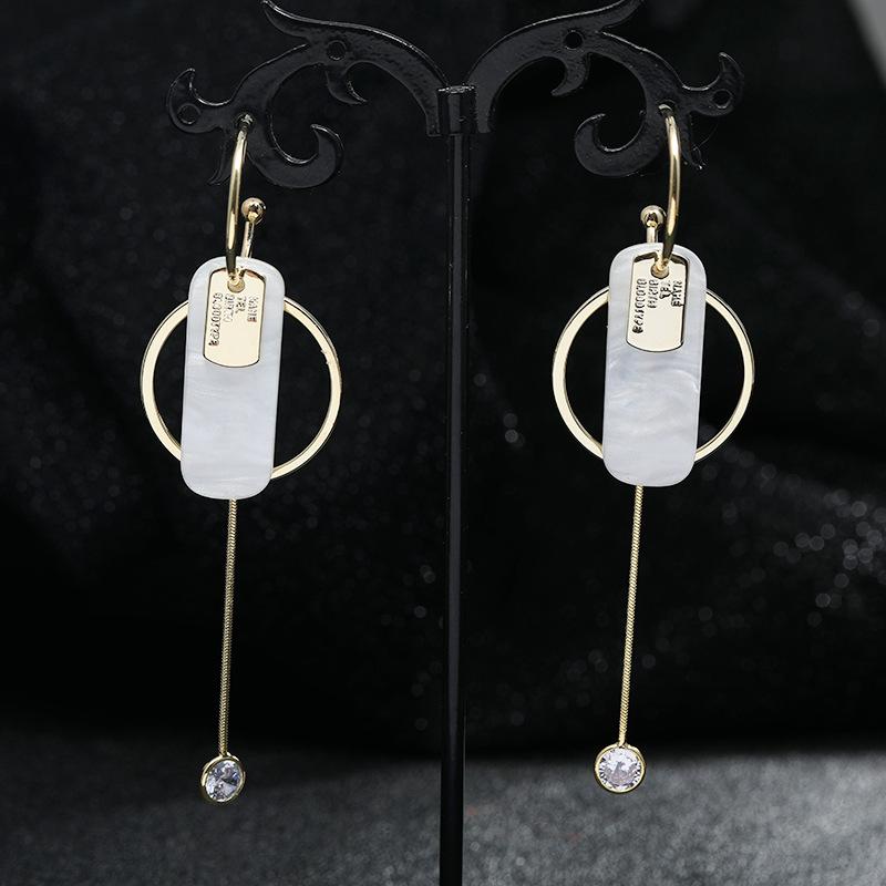 Korean Niche Design Temperament Socialite Crystal Earrings Women's High-end Sense Retro Fringed Long Earrings Trendy Earrings