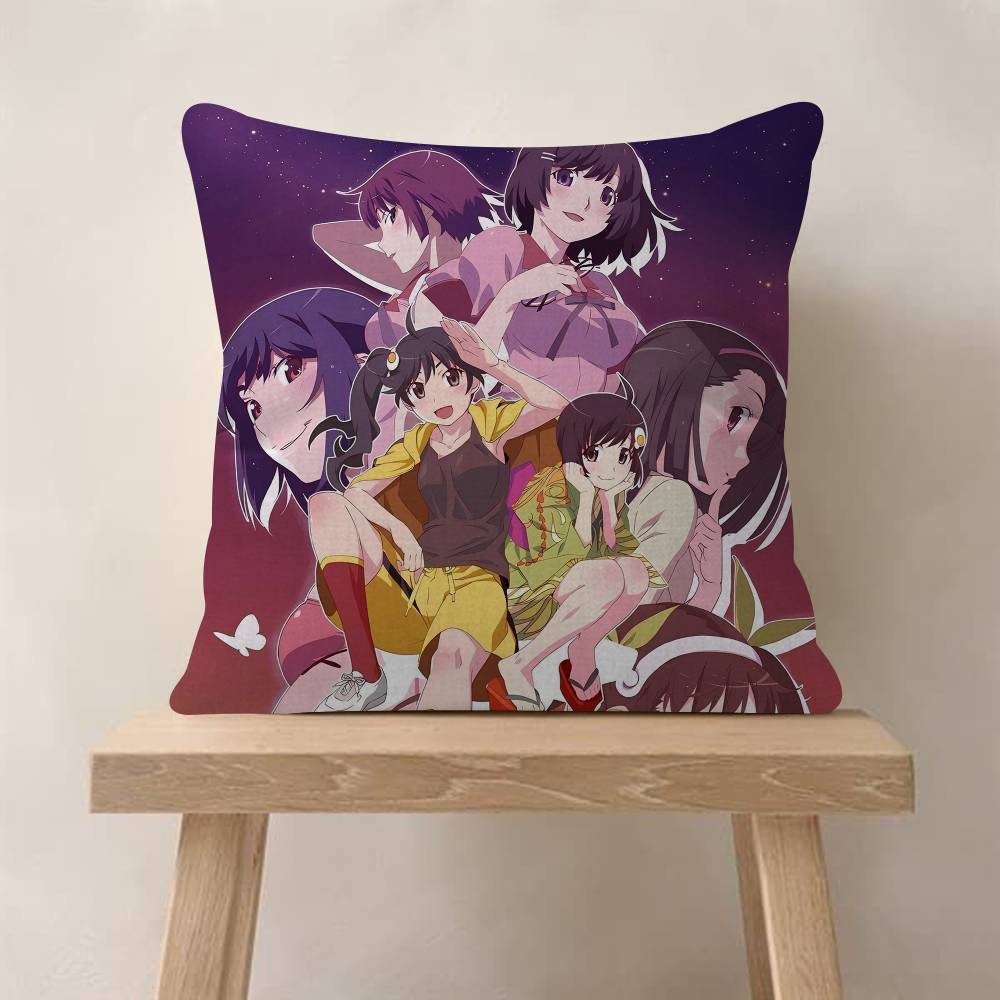 Monogatari Poster Classic Vintage 4545cm Cushion Cover Pillow Cover Decor Pillowcase Home Pillowcase For Couch Pillow