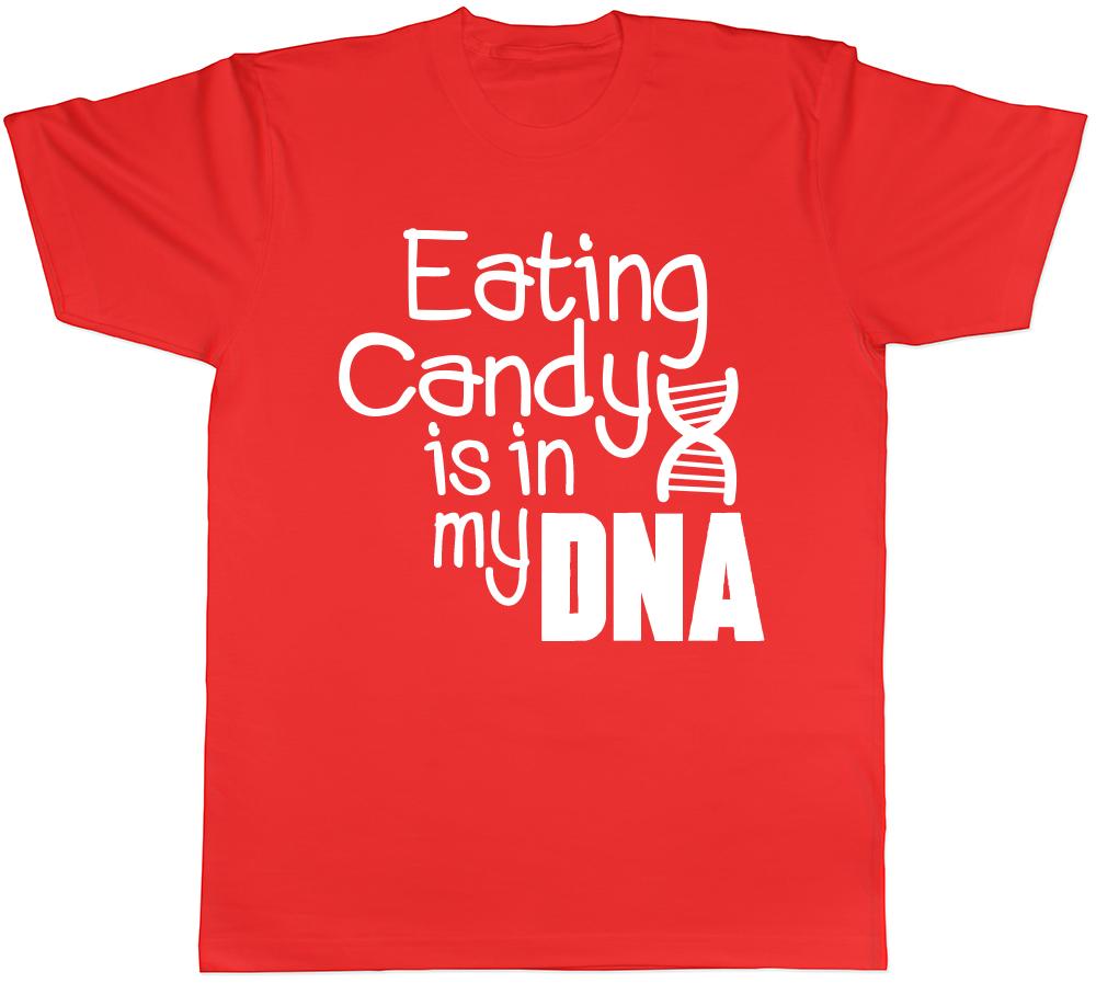 Eating Candy is in my DNA Funny Unisexs Unisexs Ladies Halloween T Shirt Tee S