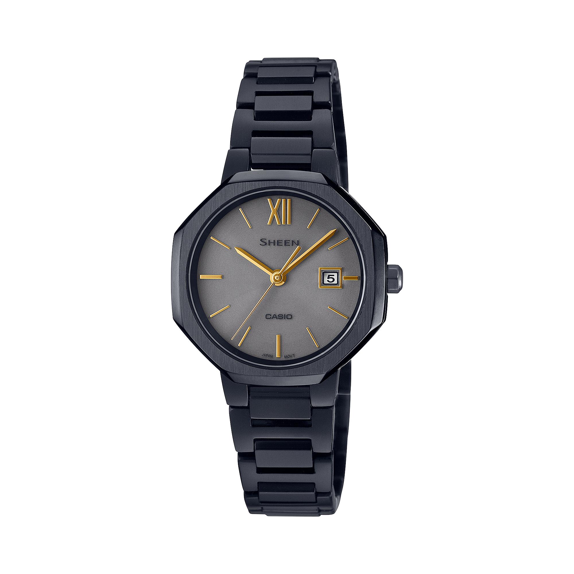 Casio Sheen Women s Stainless Steel 50M Water Resistant Analog Quartz Watch SHS-4529BD-8A чёрный