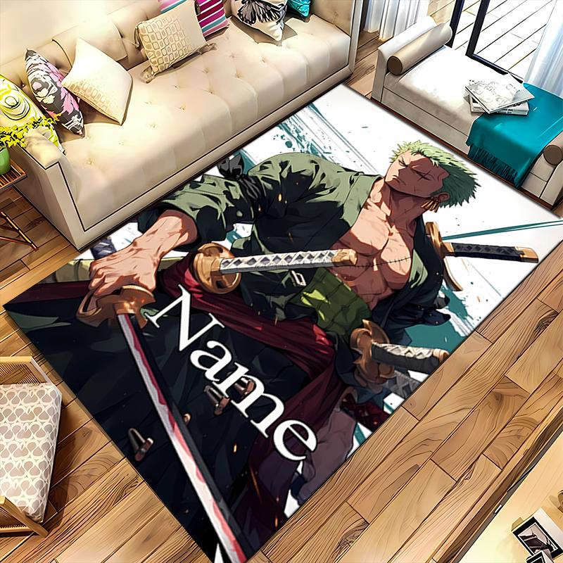 Custom Personalization Zoro the Pirate King Area Rug - Perfect For Kitchen, Bathroom,Laundry Room Decor Large Size Available,Gift All Seasons