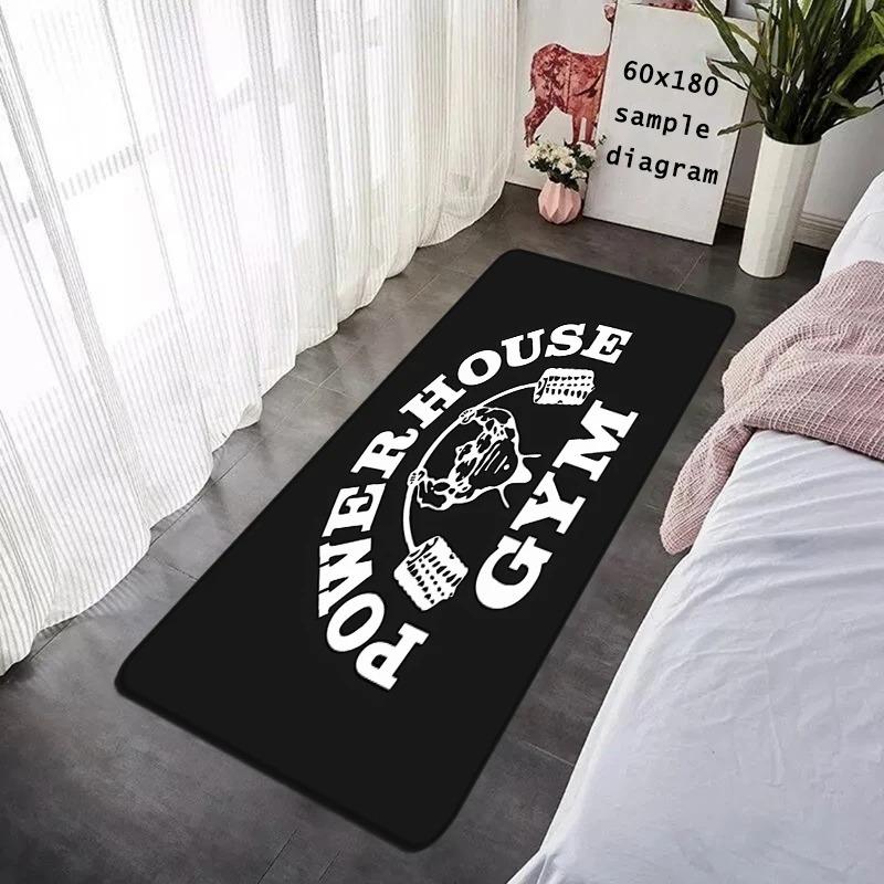 Floor Mat GYM Exercise Time Non-slip Foot Rug for Entryway Kitchen Water Absorbed Rugs Bedside Mats Hallway Carpet Home Decor