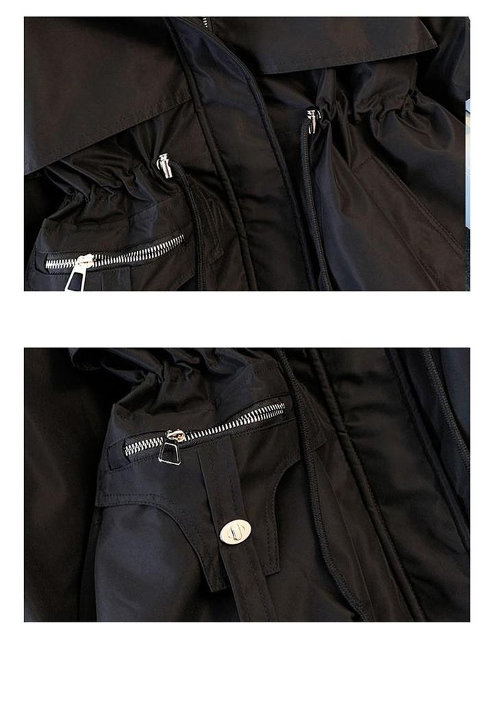 Women's Mid-Length Winter Parka: Loose Korean Style Cotton Coat, Fur-Lined and Velvet-Thickened.