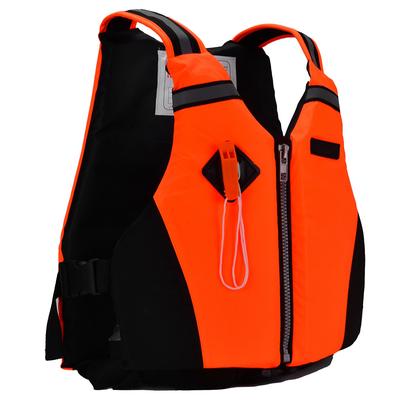 Kayaking Swimming Adult   Buoyancy Jacket Life Vest Reflective Strap with Whistle (orange)
