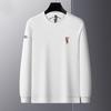 New Versatile Daily Business Spring And Autumn Men'S Men'S Standing Collar Long Sleeved Casual Outdoor Hoodie Jacquard Knitted Sweater