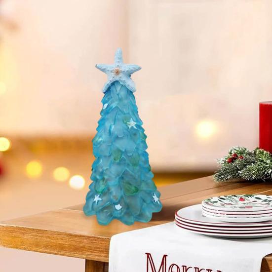 12/15/20CM Mořská sklenice vánoční ozdoba na stromeček Modrá Zelená Mořská skleněná hvězdice Mušle s motivem oceánu Vánoce