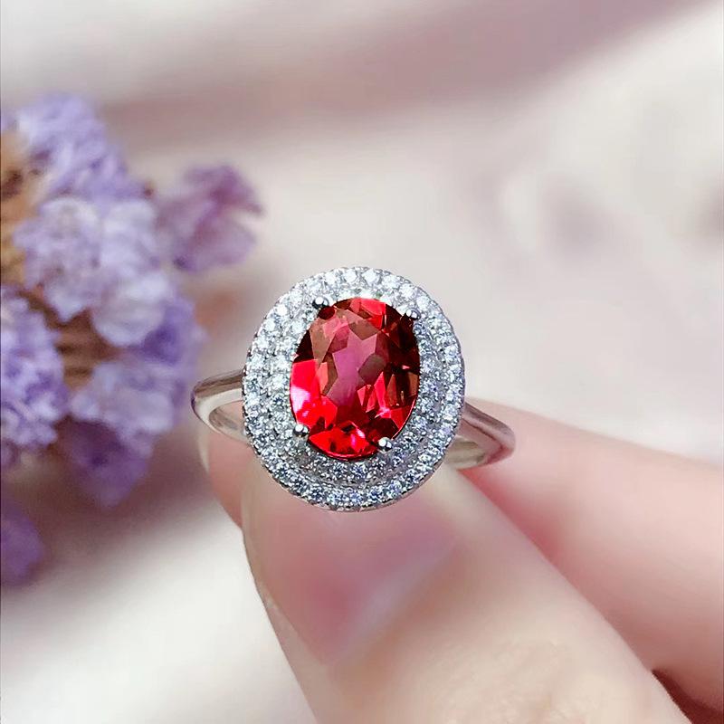 Silve Gorgeous Shiny Green Zircon Stone Ring For Women Engagement Wedding Luxury High Quality Fine Jewelry