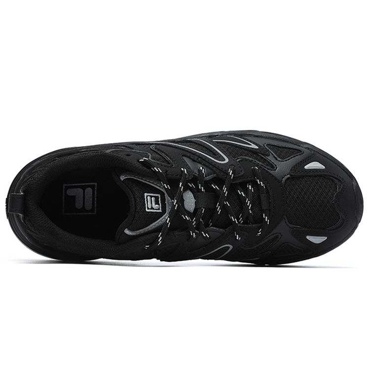 Fila Heritage Running Retro Synthetic Leather EVA TPU Low Top Running Shoes Women Sneaker Black F12W141122FBK