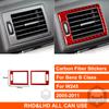 For Benz B Class W245 2005-2011 Real Carbon Fiber Sticker Air Conditioning Vent Panel Cover Car ide Decorative Accessories