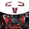 Carbon Fiber Style Steering Wheel Set Decorative Stickers For Ford Mustang 2015-2025 Car Interior Decoration Accessories