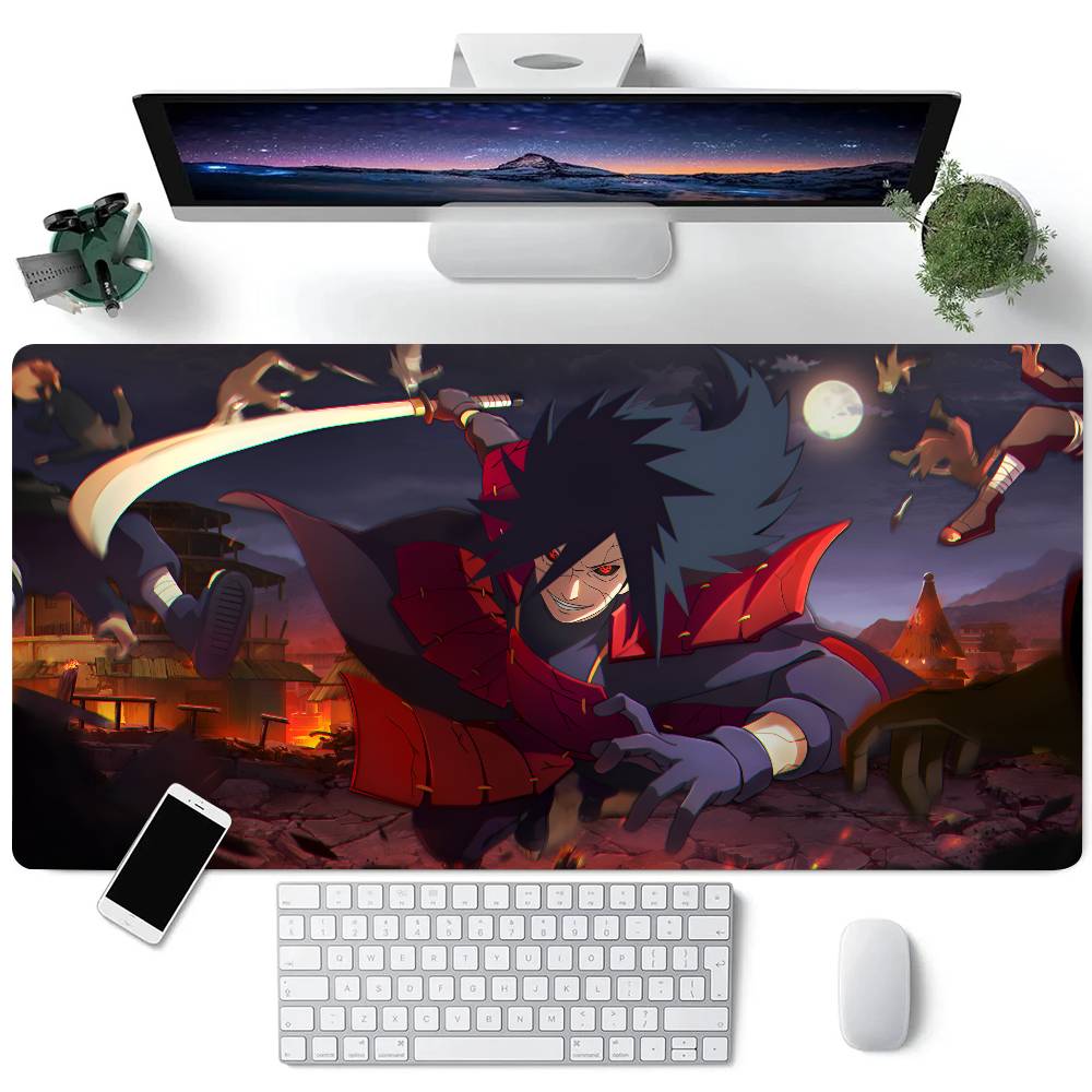 Anime Characters U-Uchiha Madara Mouse Pad Large Gaming Keyboard Mat LockEdge Rubber Computer Office Accessories