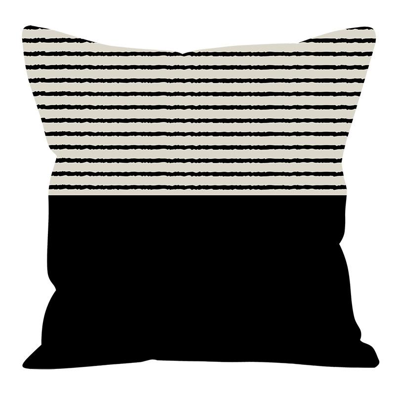 Nordic Geometric Brown Pillowcase Living Room Sofa Bedroom Pillow Yang Tao Bay Window Office Pillow