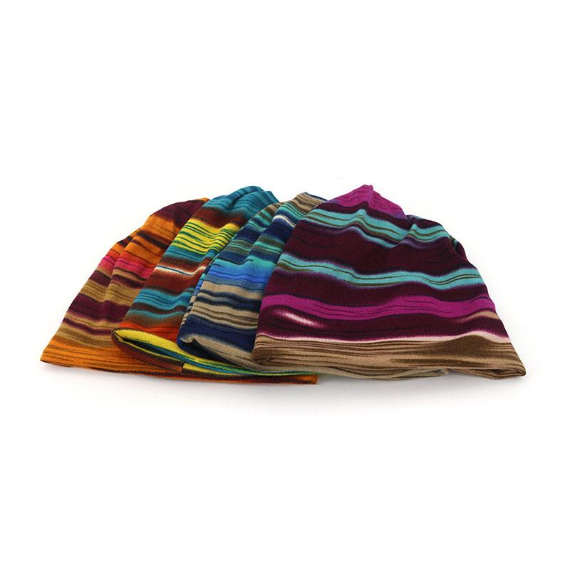 Mode Regenbogen Gestreiften Mützen Skullies Lätzchen Frauen Männer 2 IN 1 Herbst Winter Im Freien Warme Reit Cap Hip Hop Pullover motorhaube