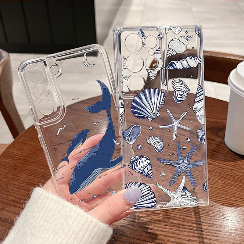 Little Flower Print Phone Case For Samsung Galaxy S26 S25 S24 S23 Ultra S22 Plus S24 S21 FE S25 Edge Clear Shockproof Soft Cover