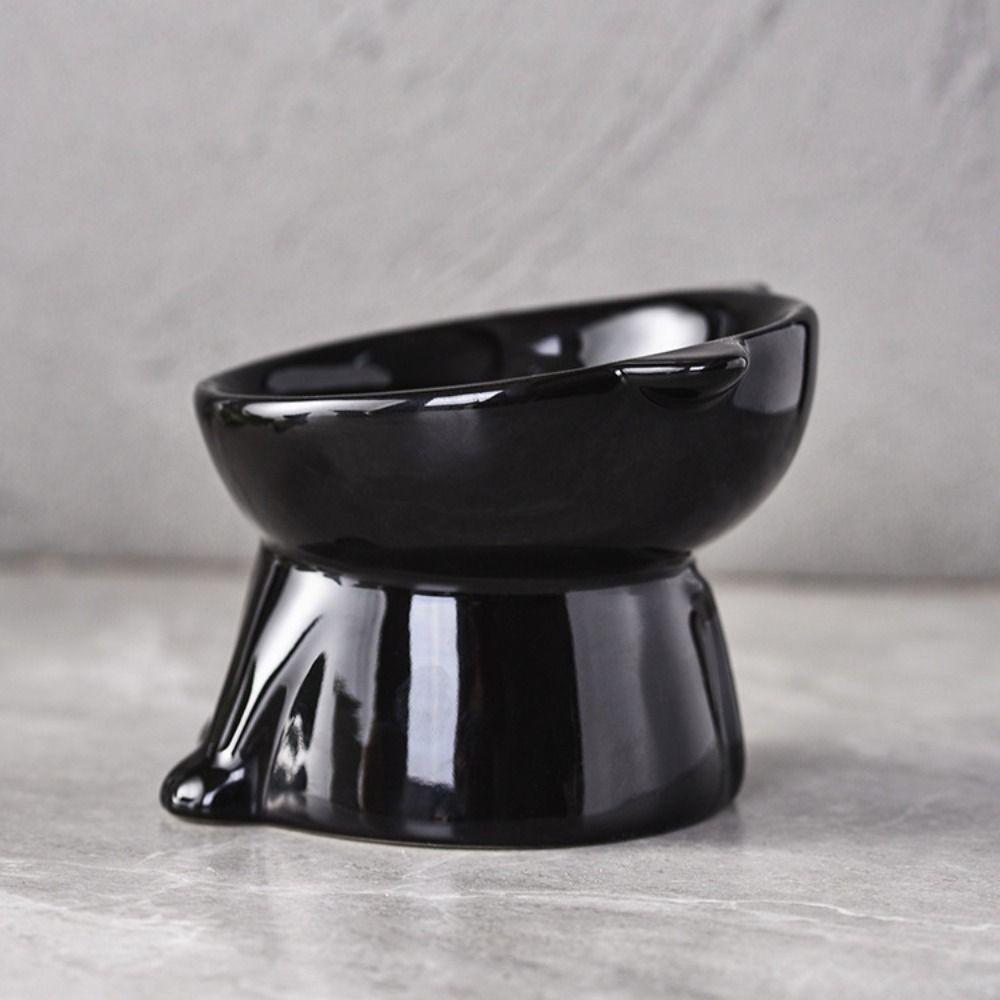 Ceramic Cat Bowl Creative Pet Drinking Feeder Pet Supplies Pet High Foot Bowl Neck Protection
